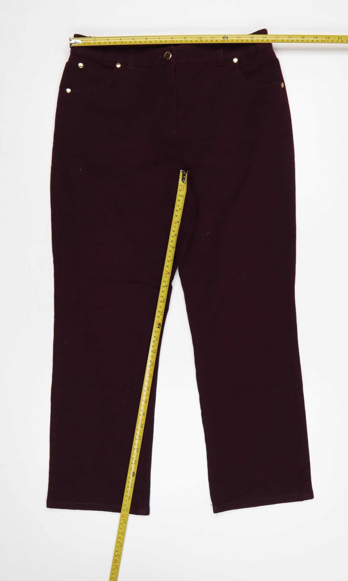 Isle Women’s Purple Size 12 Bootcut Stretch Jeans Embroidered