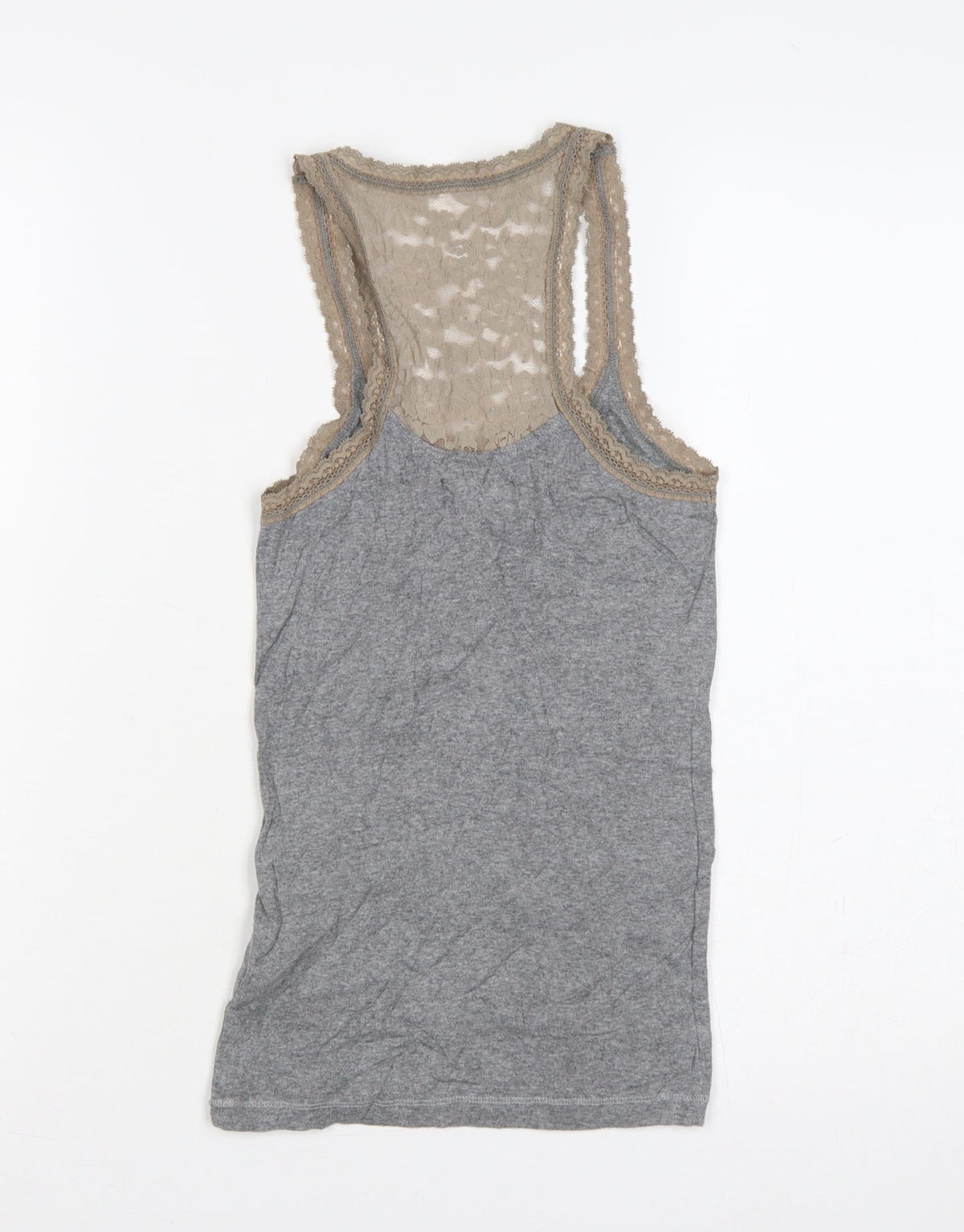 Hollister Teens Grey XS Lace Scoop Neck Camisole Tank Top