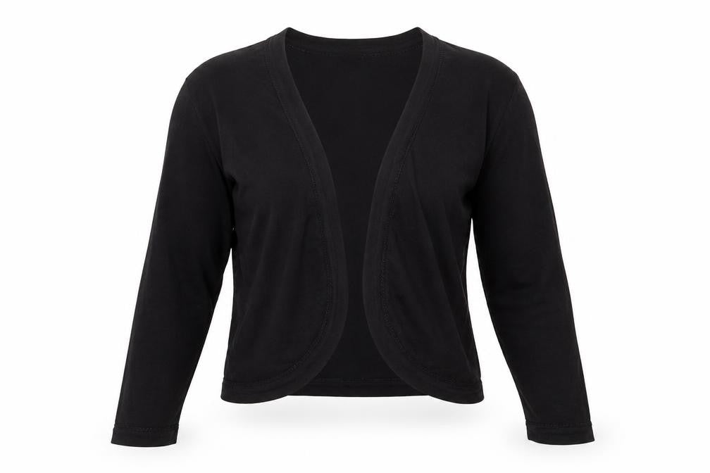 Hobbs Women’s Black Size 10 Open V-Neck Long Sleeve Jersey Cardigan