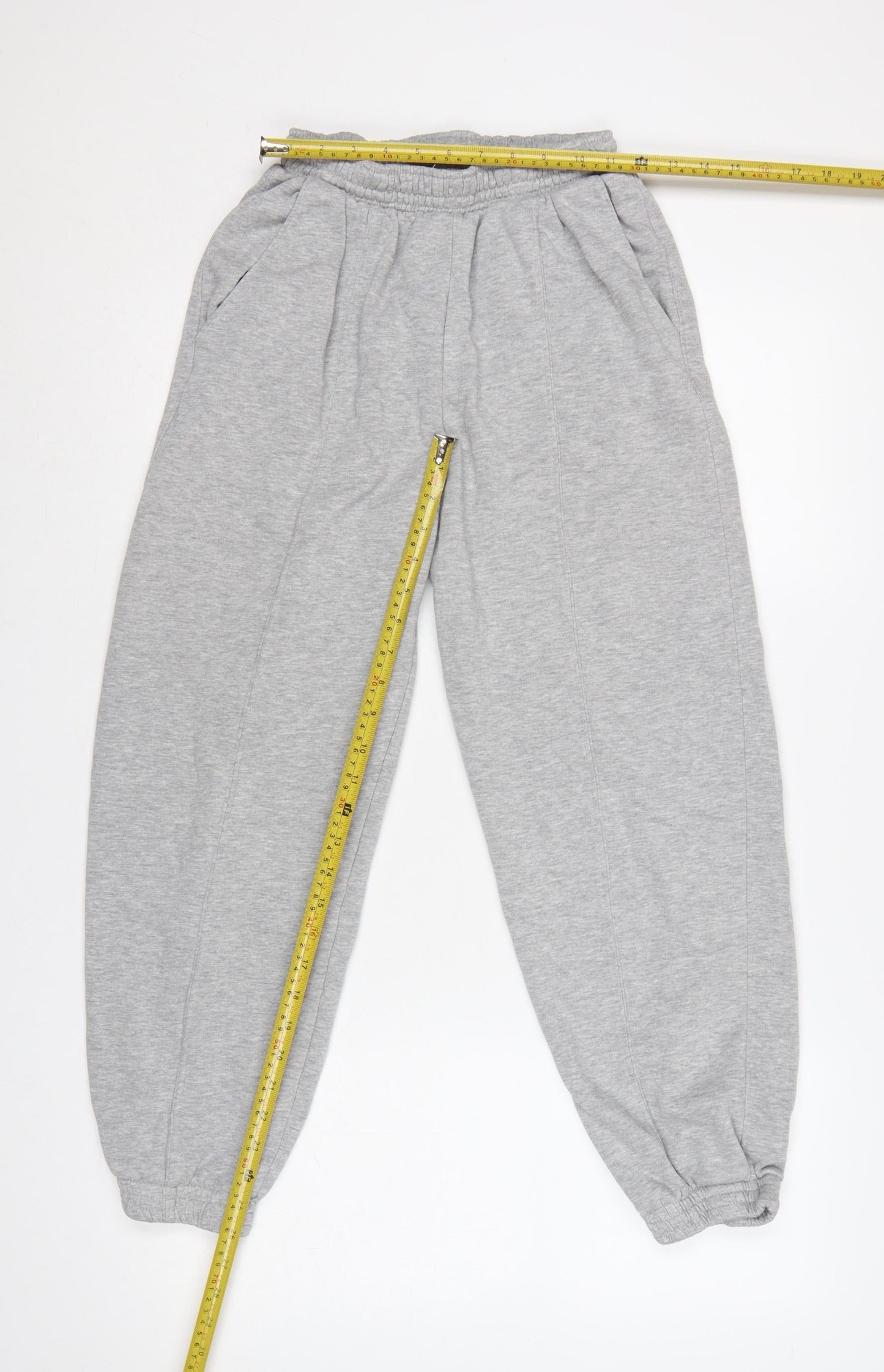 H&M Women Grey Size S Fleece Jogger Sweatpants Elastic Waist Pockets