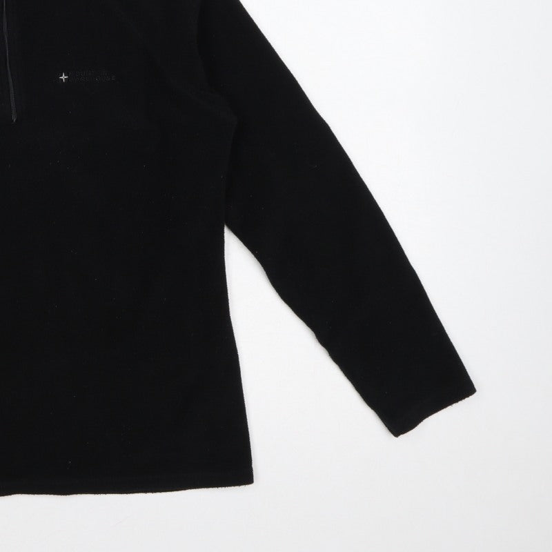 Mountain Warehouse Women Black UK 12 Pullover 1/4 Zip Fleece