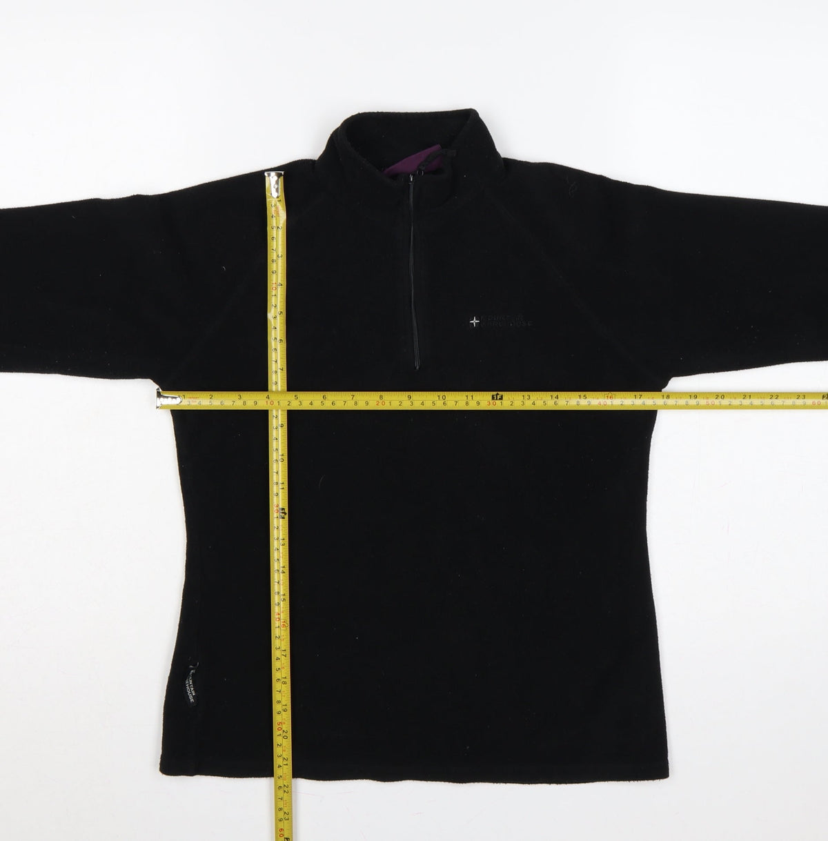 Mountain Warehouse Women Black UK 12 Pullover 1/4 Zip Fleece