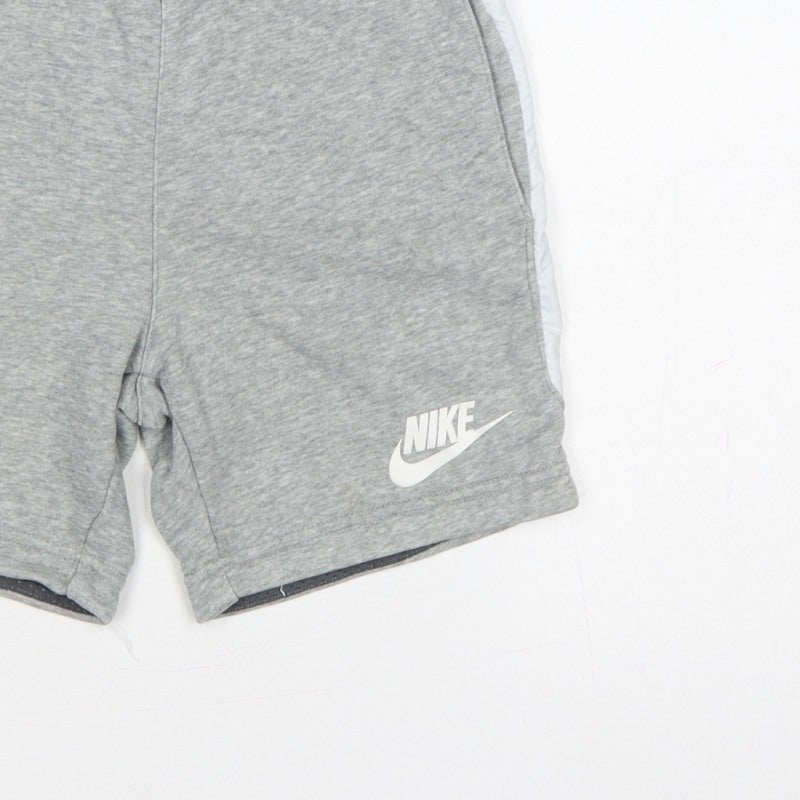 Additional view of Nike boys’ grey sweat shorts 8-9 years s 128-137cm logo pockets