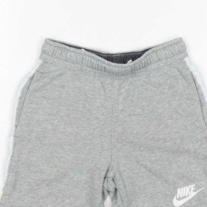 Additional view of Nike boys’ grey sweat shorts 8-9 years s 128-137cm logo pockets
