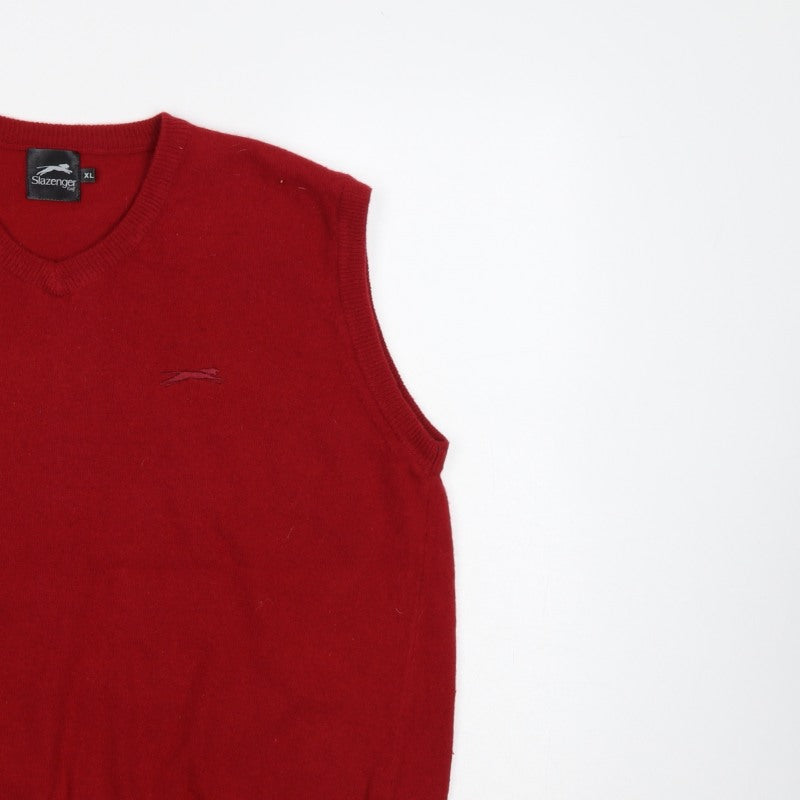 Additional view of Slazenger Golf Men’s Red XL V-Neck Knit Sleeveless Jumper Vest