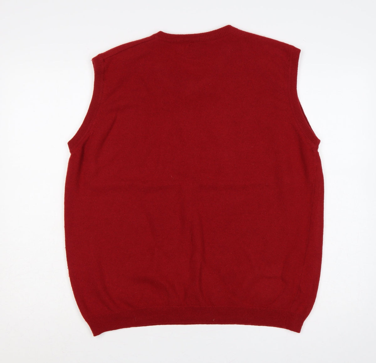 Brand and care label for Slazenger Golf Men’s Red XL V-Neck Knit Sleeveless Jumper Vest