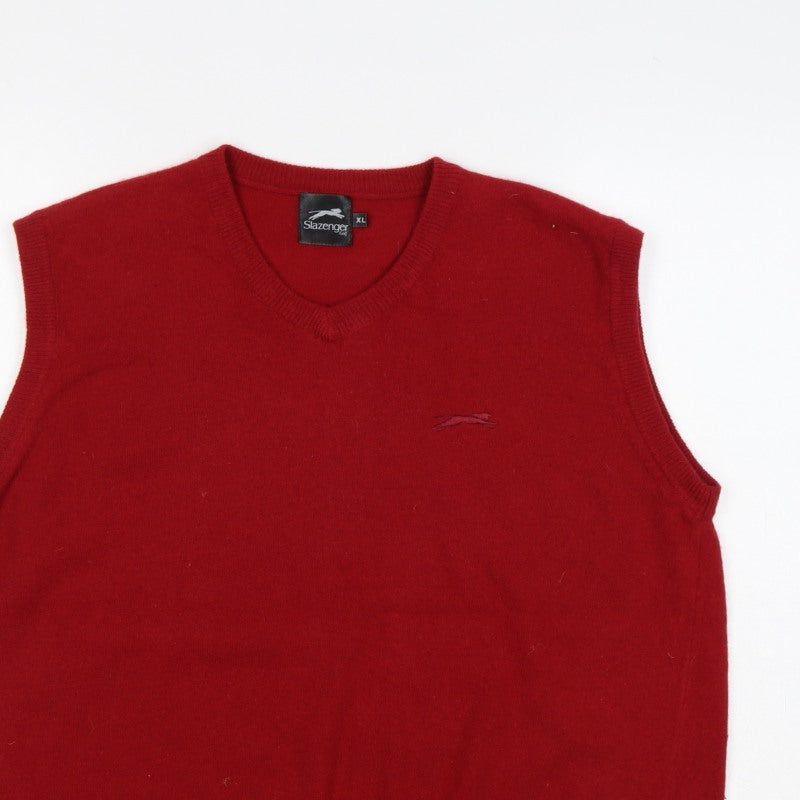 Additional view of Slazenger Golf Men’s Red XL V-Neck Knit Sleeveless Jumper Vest