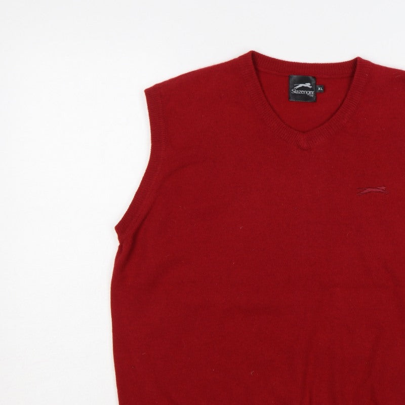 Additional view of Slazenger Golf Men’s Red XL V-Neck Knit Sleeveless Jumper Vest