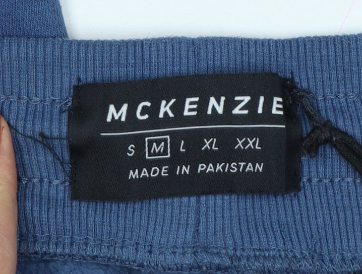Additional view of McKenzie Men’s Blue M Logo Cuffed Drawstring Jogger Sweatpants