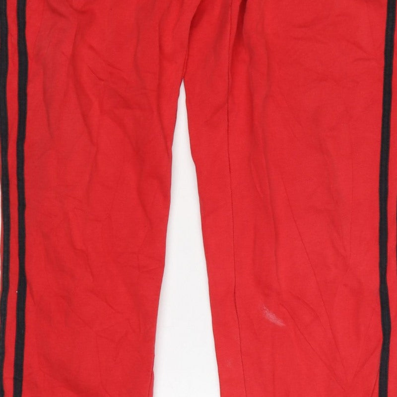 Additional view of Adidas Men Red M Trefoil 3 Stripe Fleece Jogger Sweatpants