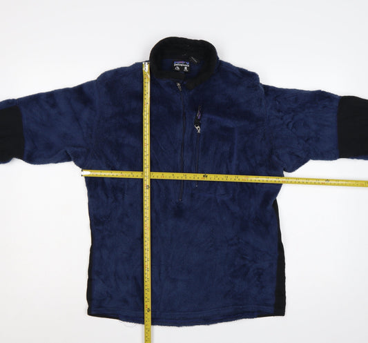 Patagonia Men’s Blue M Polartec 1/4 Zip Fleece Pullover Outdoor