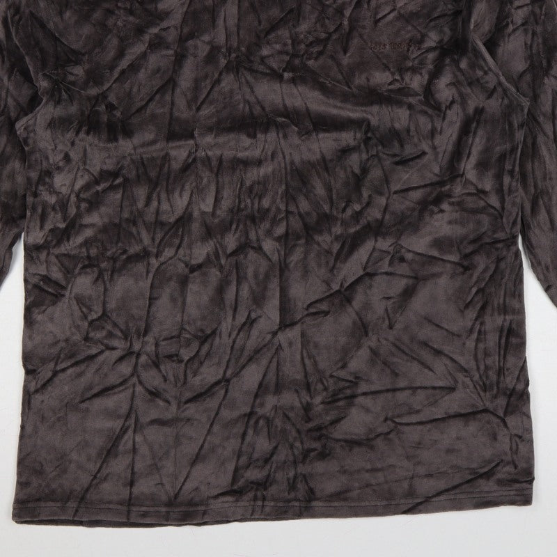 Additional view of Urban Outfitters Men Grey L Crushed Velvet Crew Neck Pullover Sweatshirt