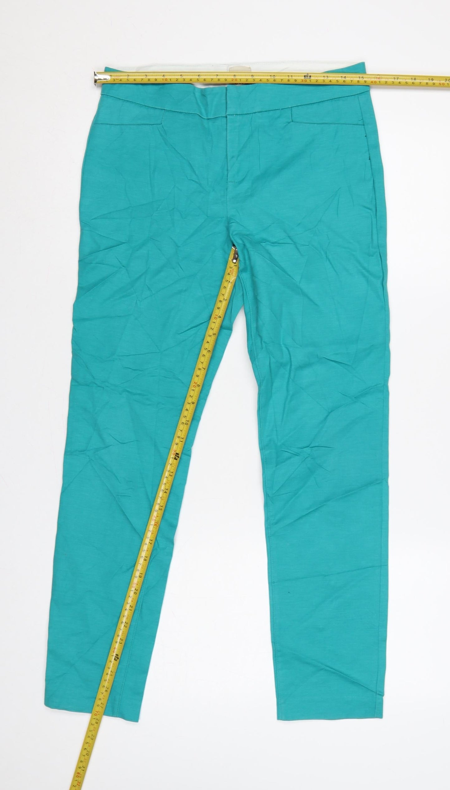 Ecru Women’s Blue UK 8 Slim Tapered Cotton Trousers