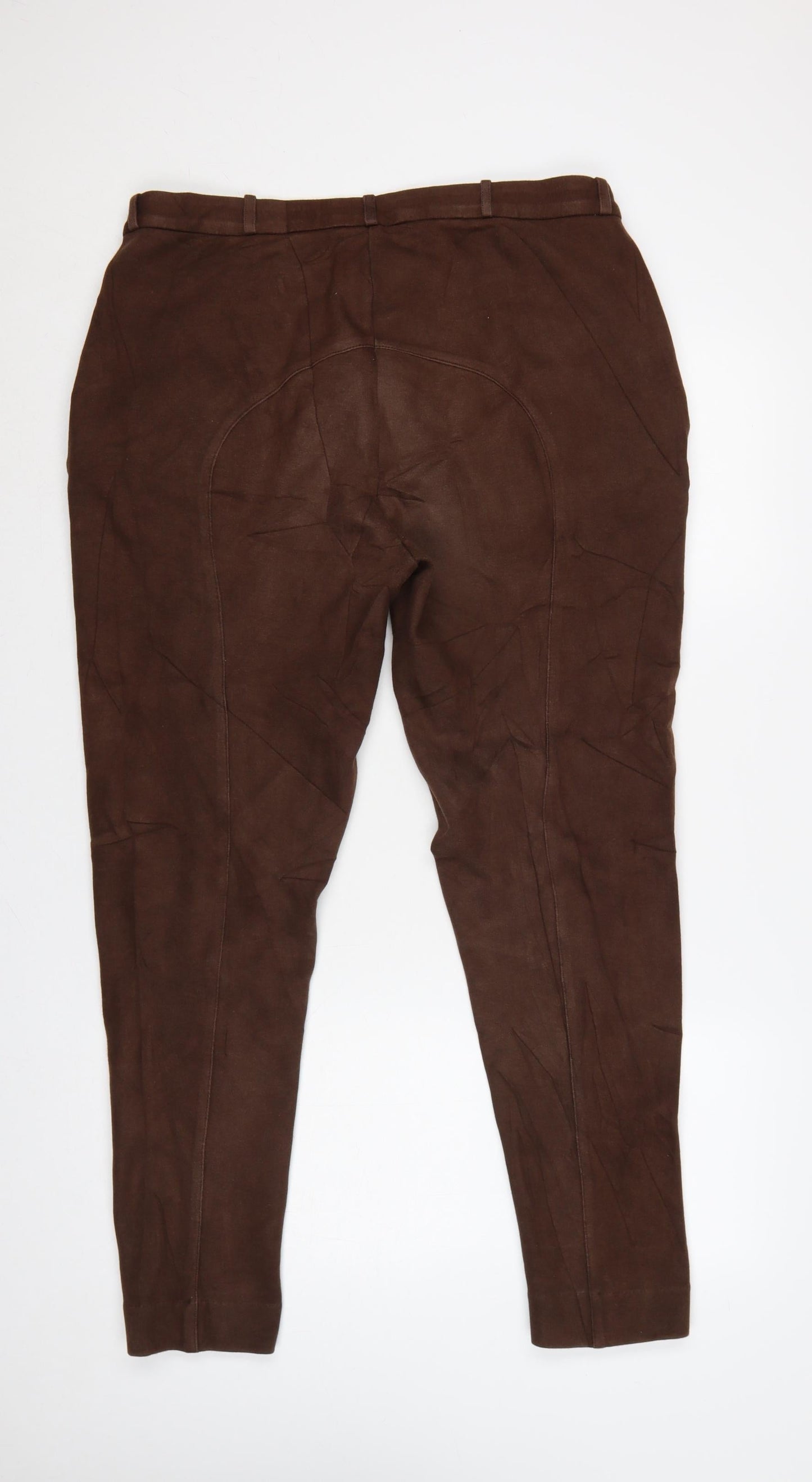 Requisite Women’s Brown Cotton Stretch Riding Trousers Size 36 Pockets