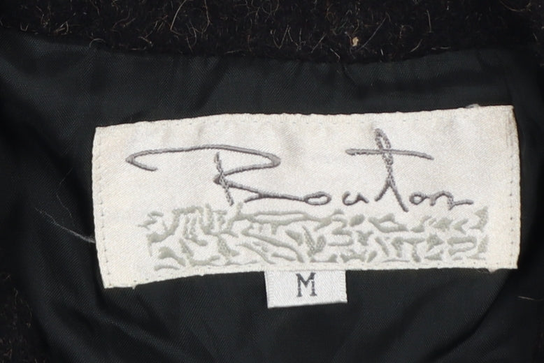 Koustom Women’s Black M Wool Blend Textured Single-Breasted Jacket