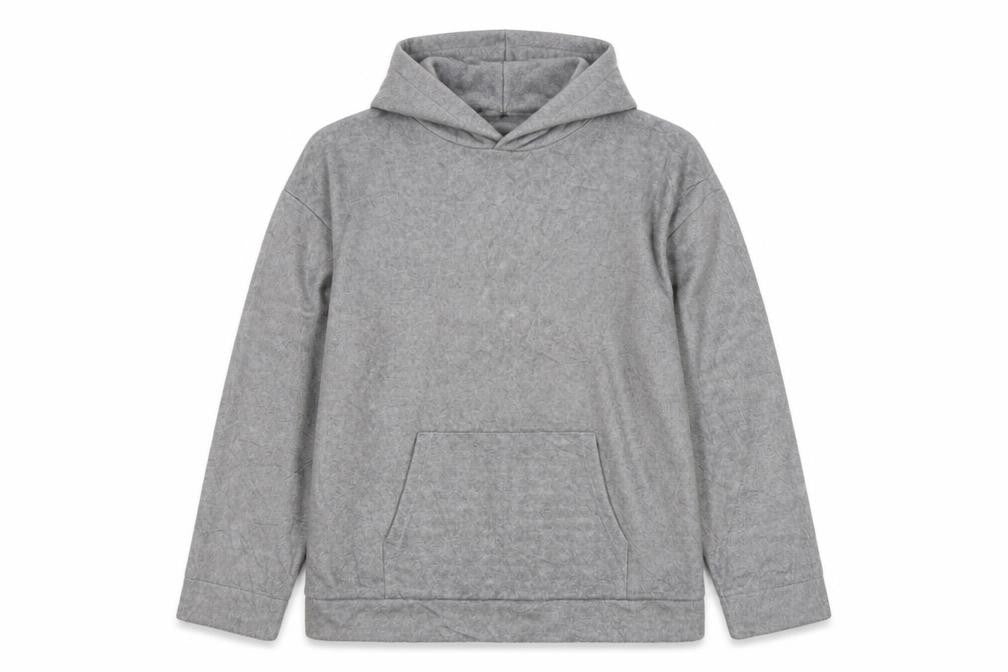 Zara Trafaluc Women Grey M Velour Hooded Pullover Hoodie