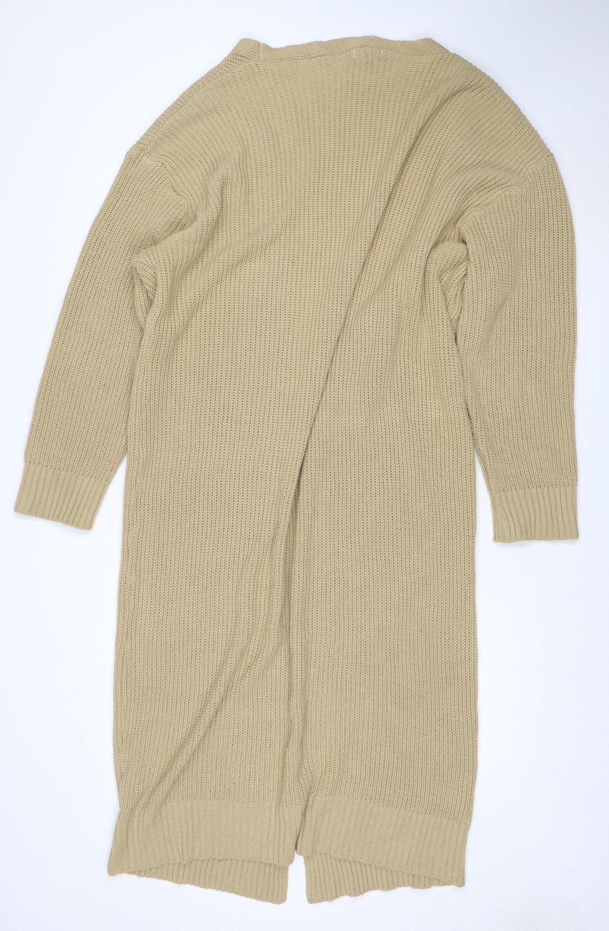 Boohoo Women Beige UK 24 Knit Long Sleeve Pullover Jumper