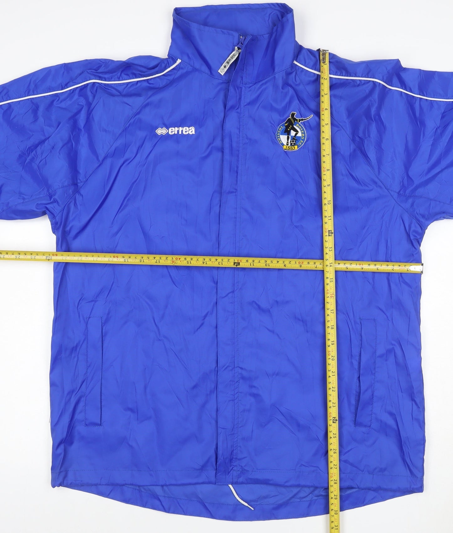 Errea Men’s Blue L Bristol Rovers Football Full Zip Windbreaker Jacket