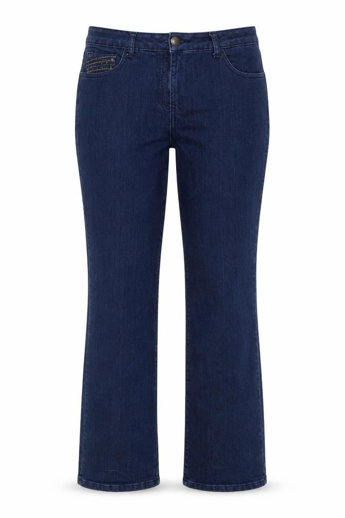 David Emanuel Women’s Blue Bootcut Stretch Jeans UK 14 Dark Wash