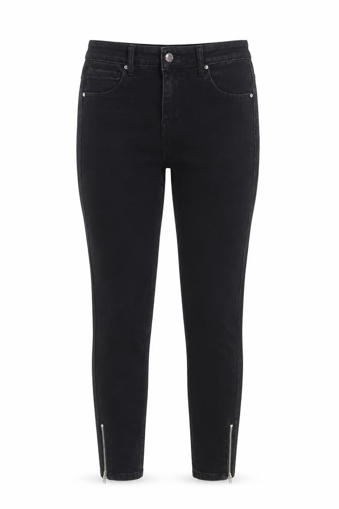 Denim Co. Women’s Black UK 12 Skinny Stretch Jeans Ankle Zip