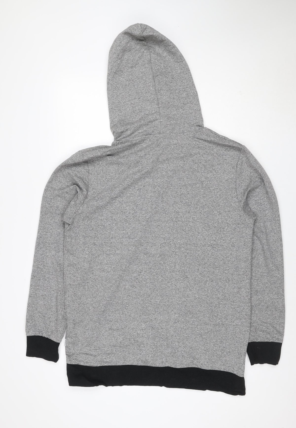 Close-up detail of Jack & Jones Core Men's Grey XL Pullover Hoodie Kangaroo Pocket