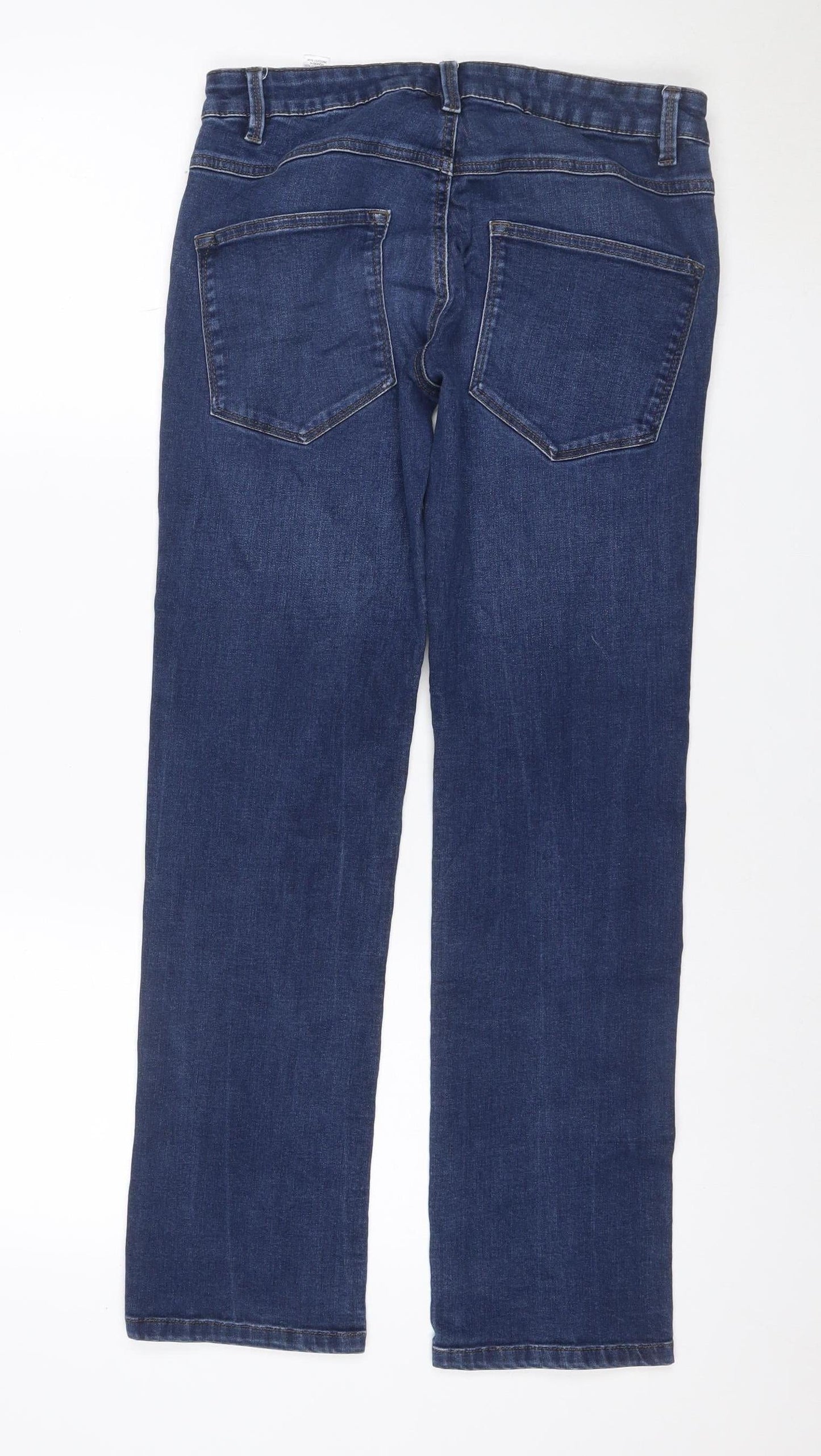 Dunnes Stores Women’s Blue UK 12 Straight Leg Stretch Jeans 30W 30L