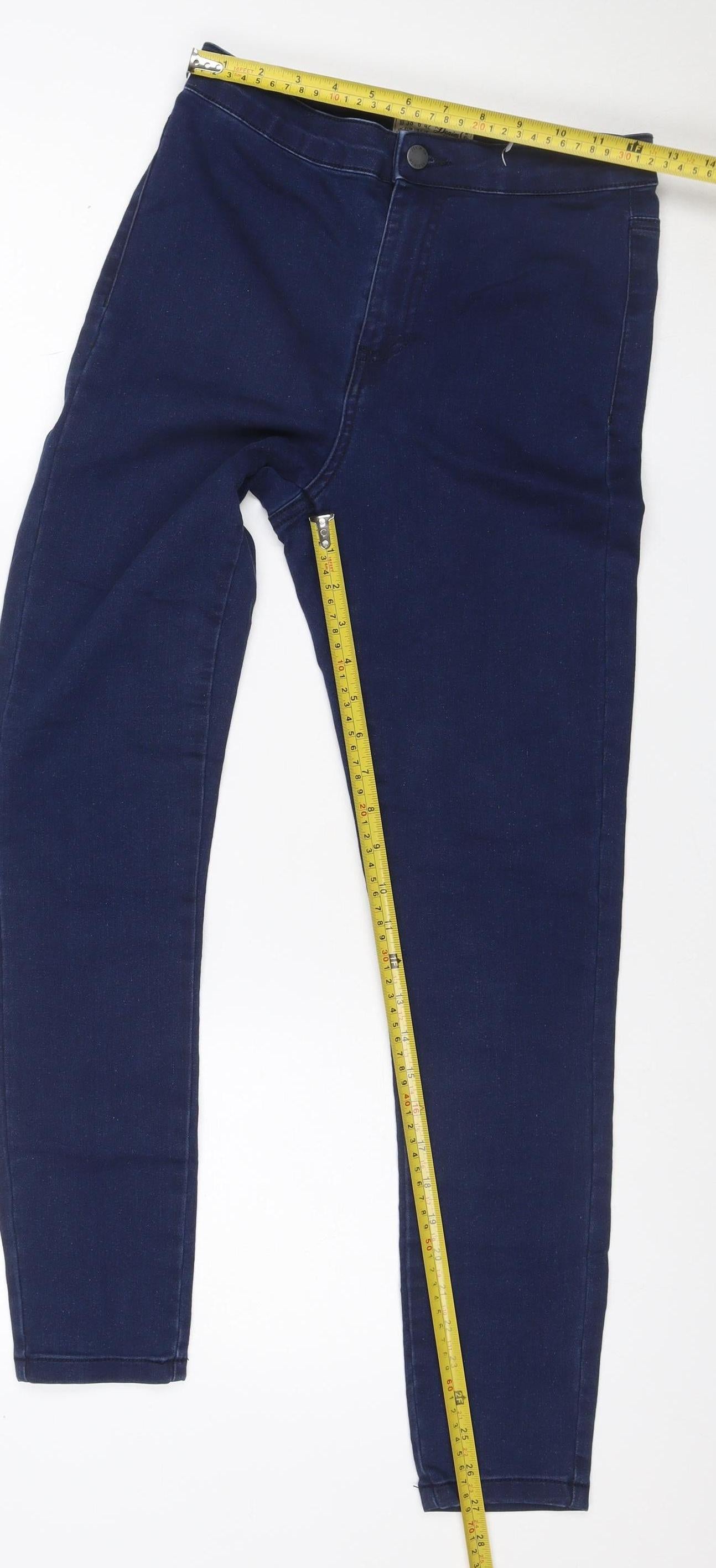 Denim Co Women's Blue UK 10 Skinny Mid Rise Stretch Jeans
