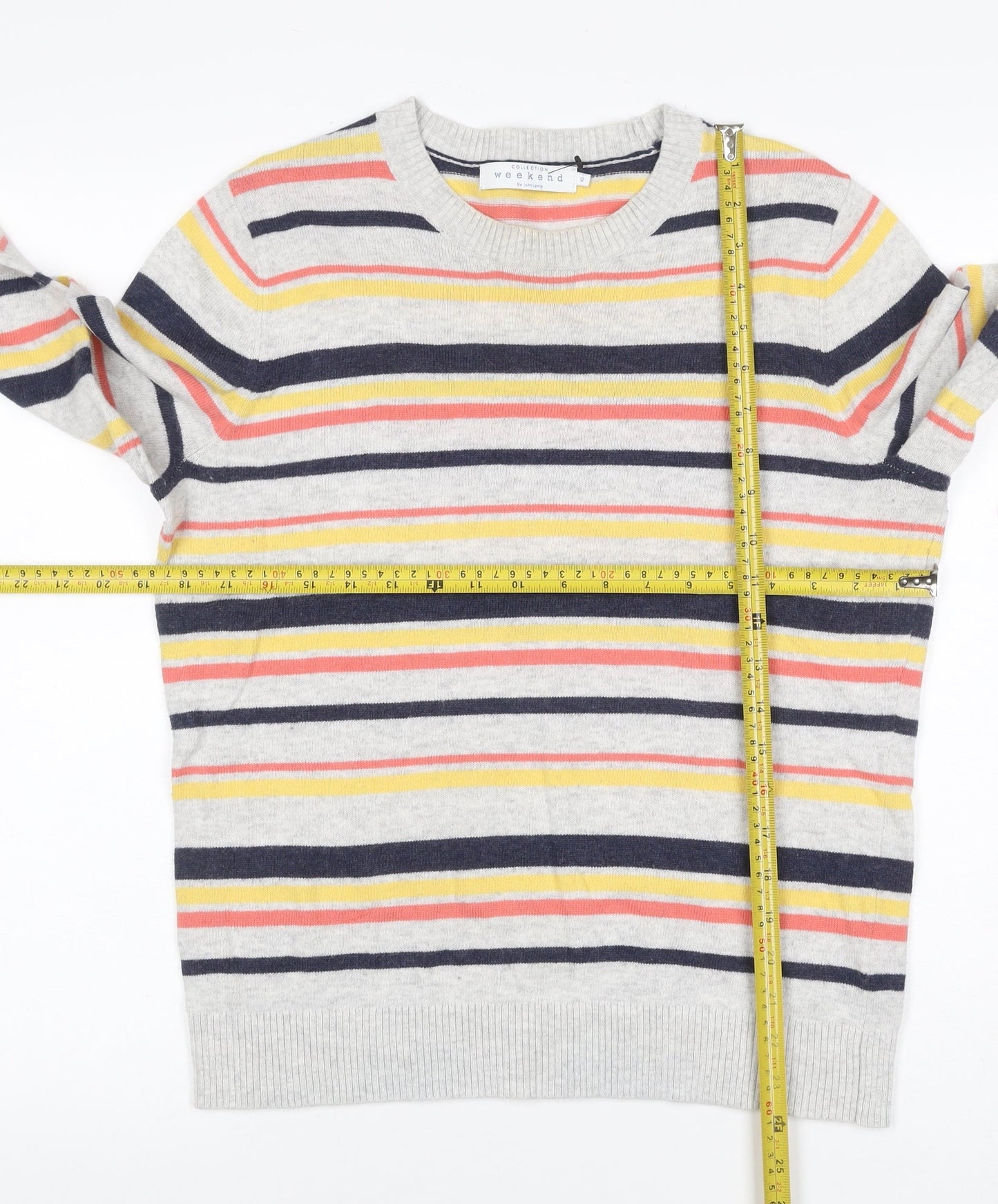 Weekend by John Lewis Women’s Multicoloured Stripe Jumper UK 12 Knit