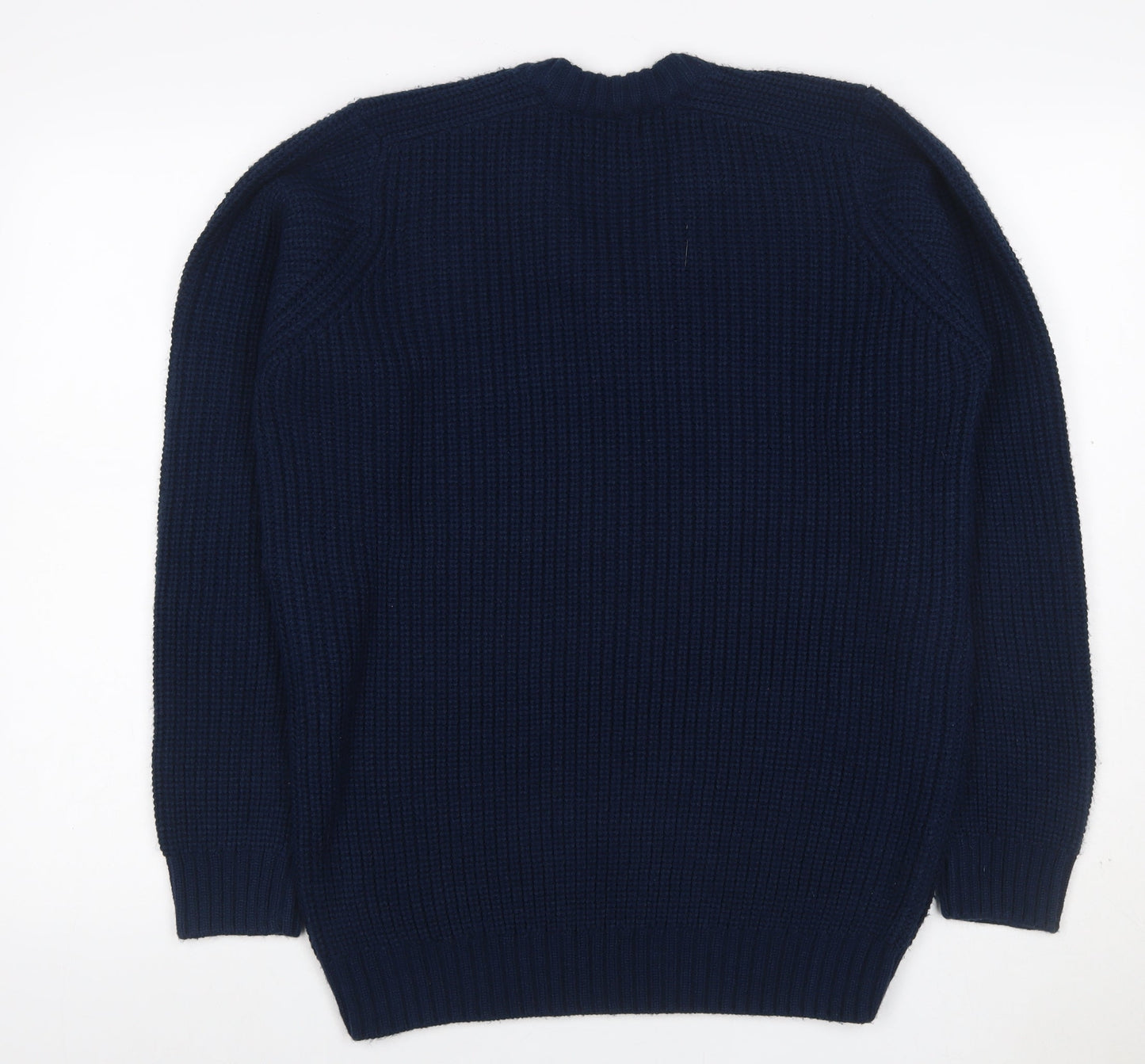 P.G. Field Men’s Blue M Chunky Knit V-Neck Pullover Jumper