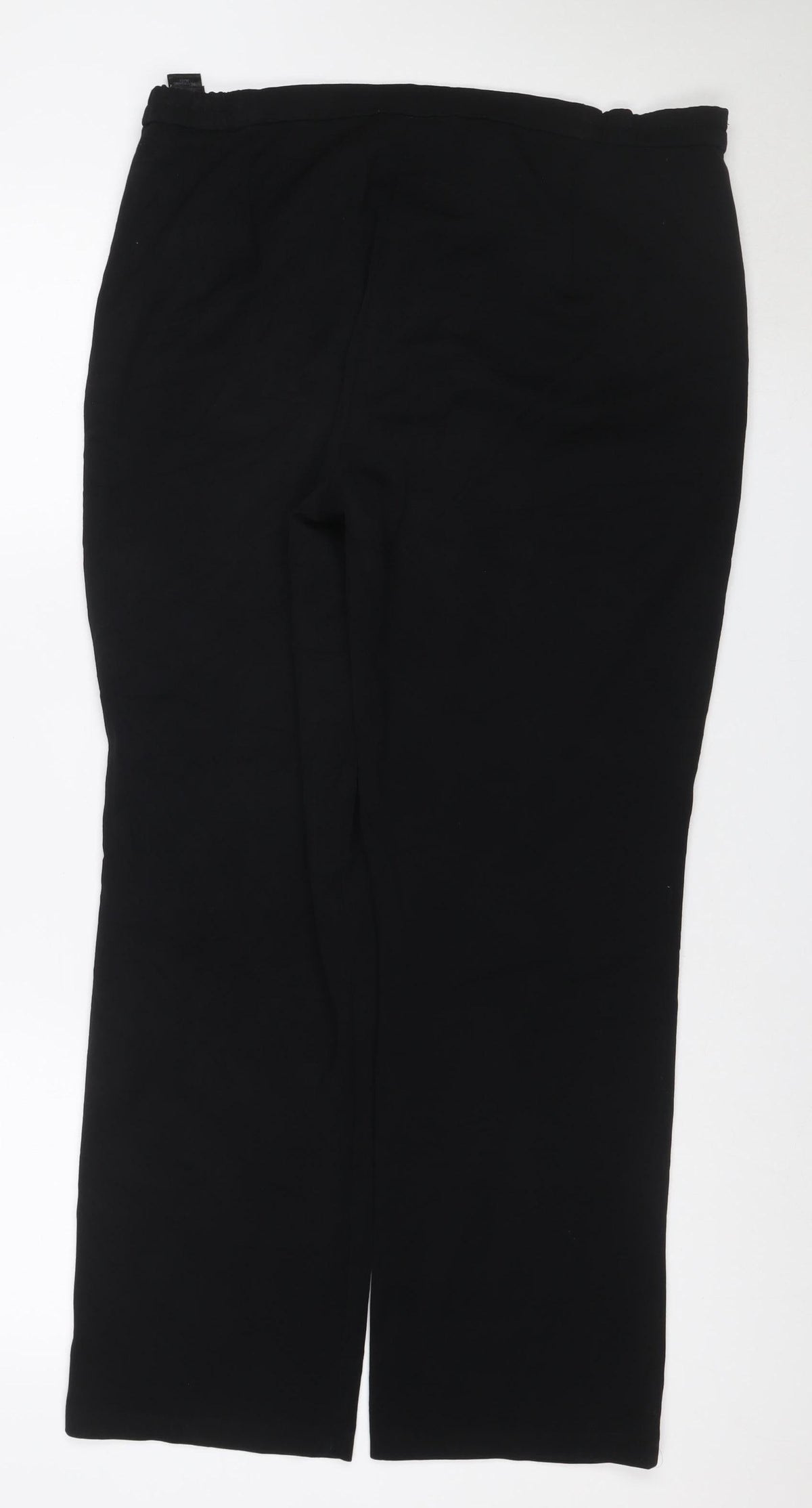 Marks & Spencer Women Black UK 14 Wide Leg Dress Trousers Workwear