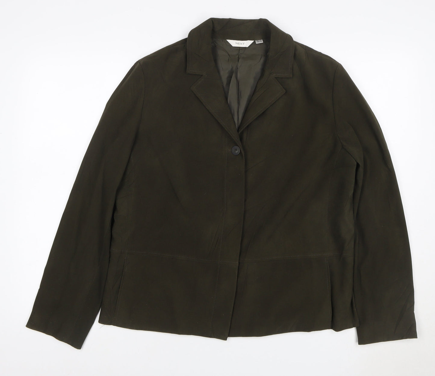 Next Women’s Brown UK 16 Single-Breasted Lined Stretch Blazer