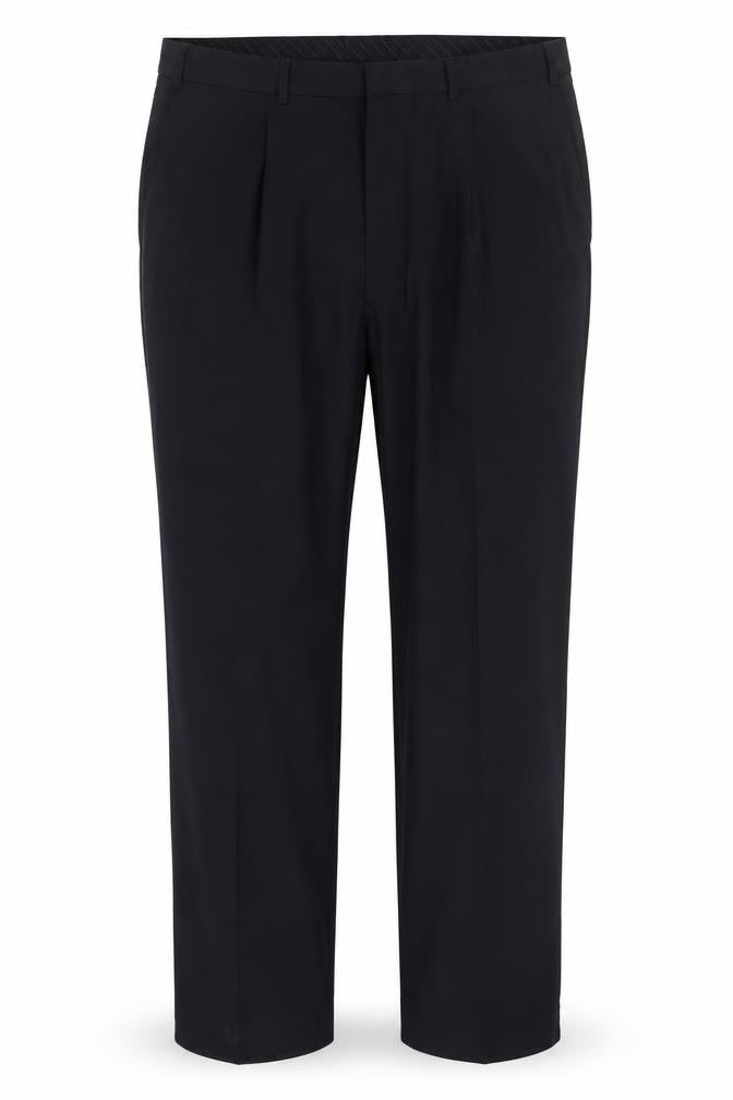 Marks & Spencer Men Black 38in Slim Wool Blend Dress Trousers