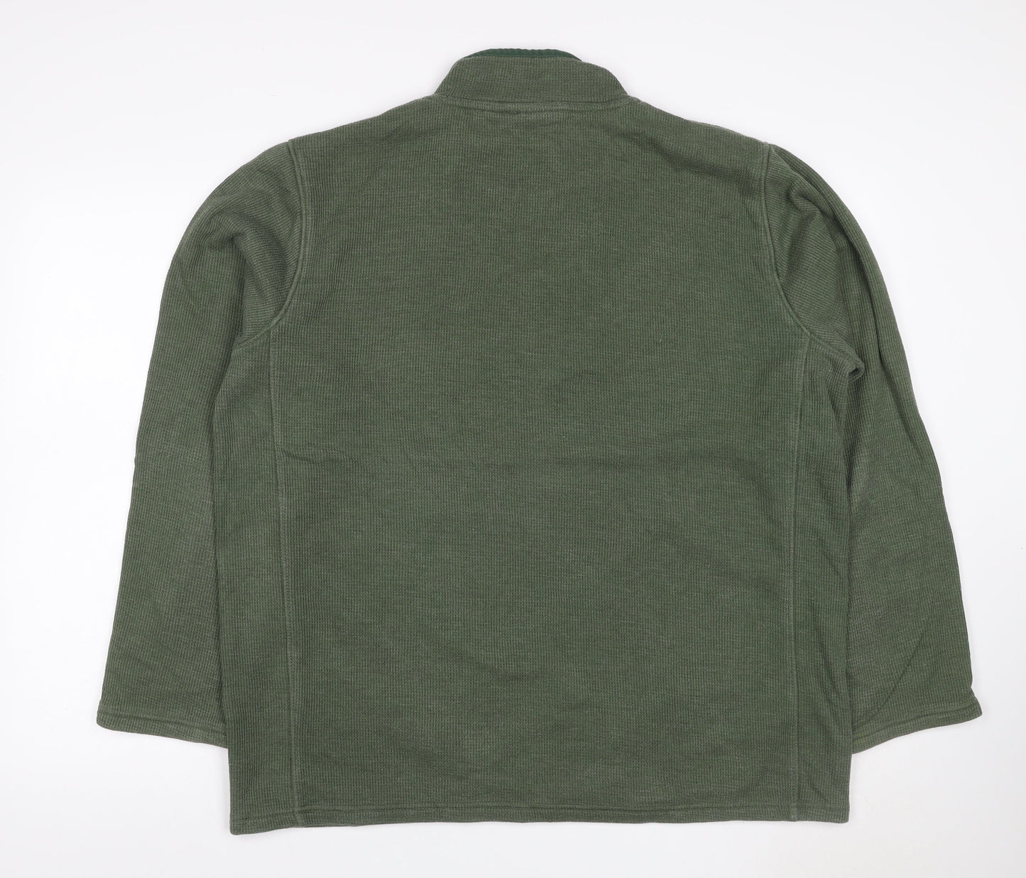 Mountain Warehouse Men’s Green L 1/4 Zip High Neck Sweatshirt