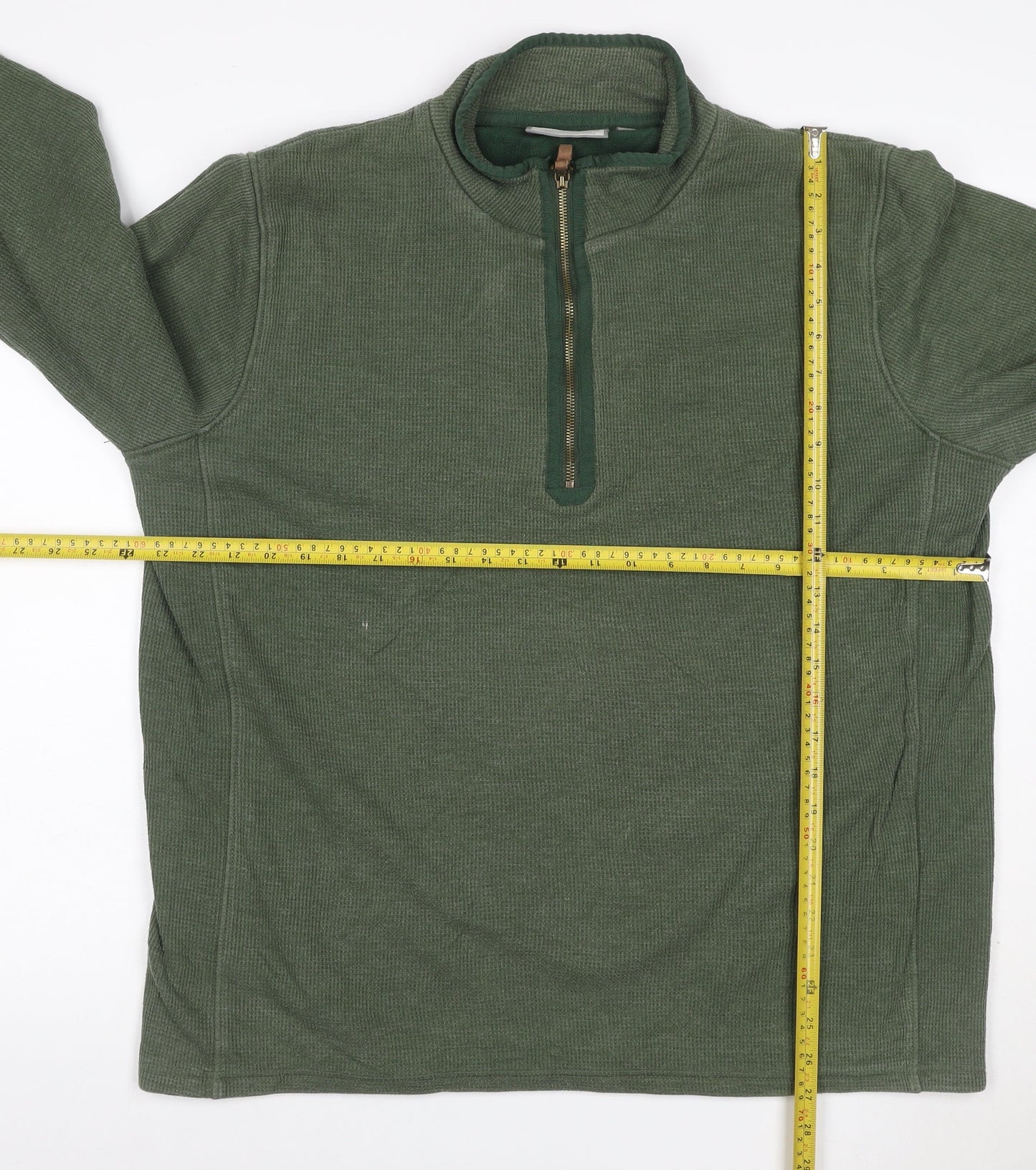 Mountain Warehouse Men’s Green L 1/4 Zip High Neck Sweatshirt