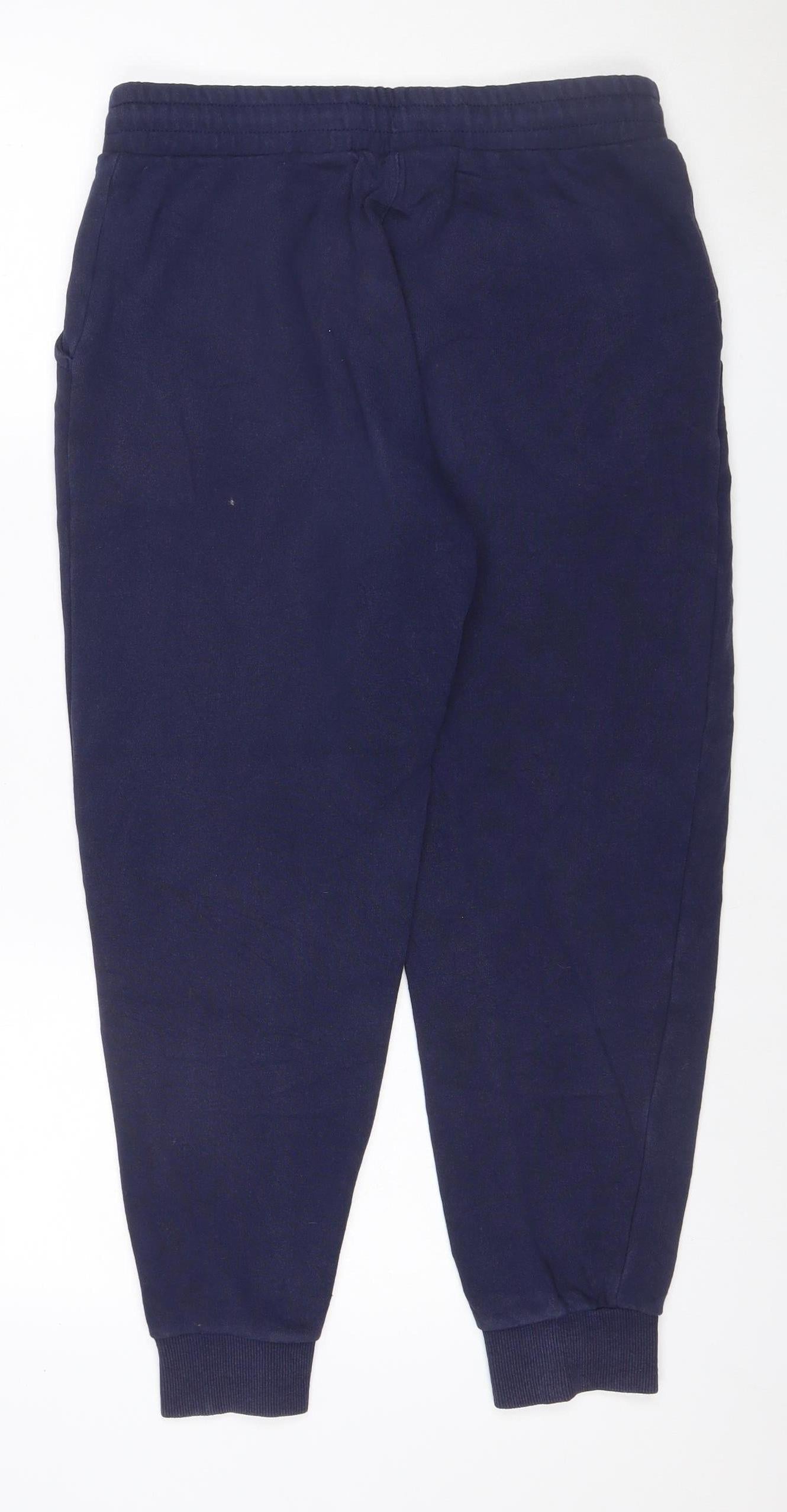 Fila Men’s Blue Fleece Jogger Trousers Size S Drawstring