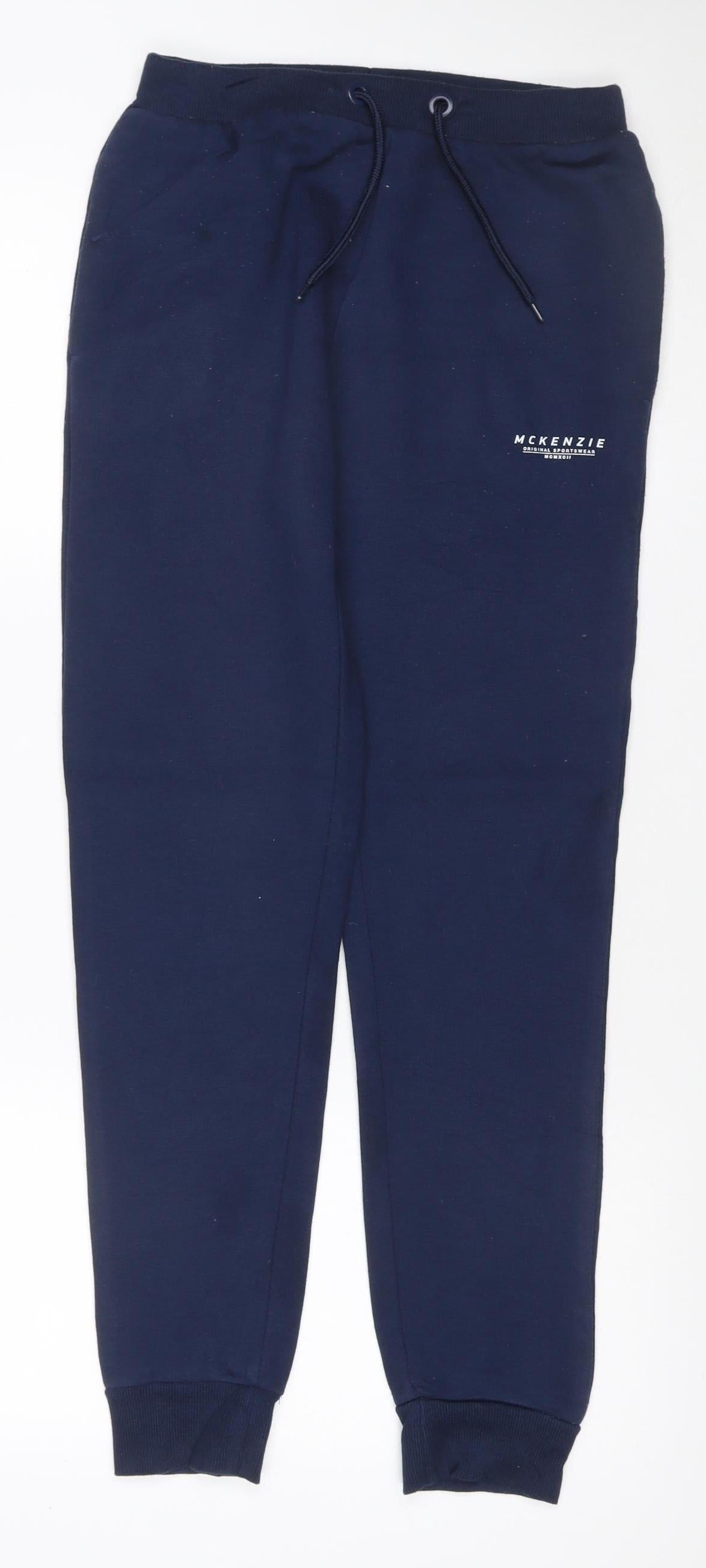 McKenzie Teens Blue 158 Fleece Jogger Track Pants Drawstring