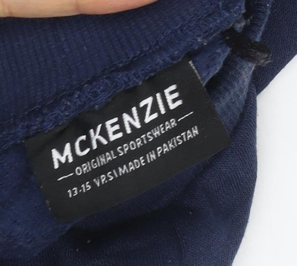 McKenzie Teens Blue 158 Fleece Jogger Track Pants Drawstring