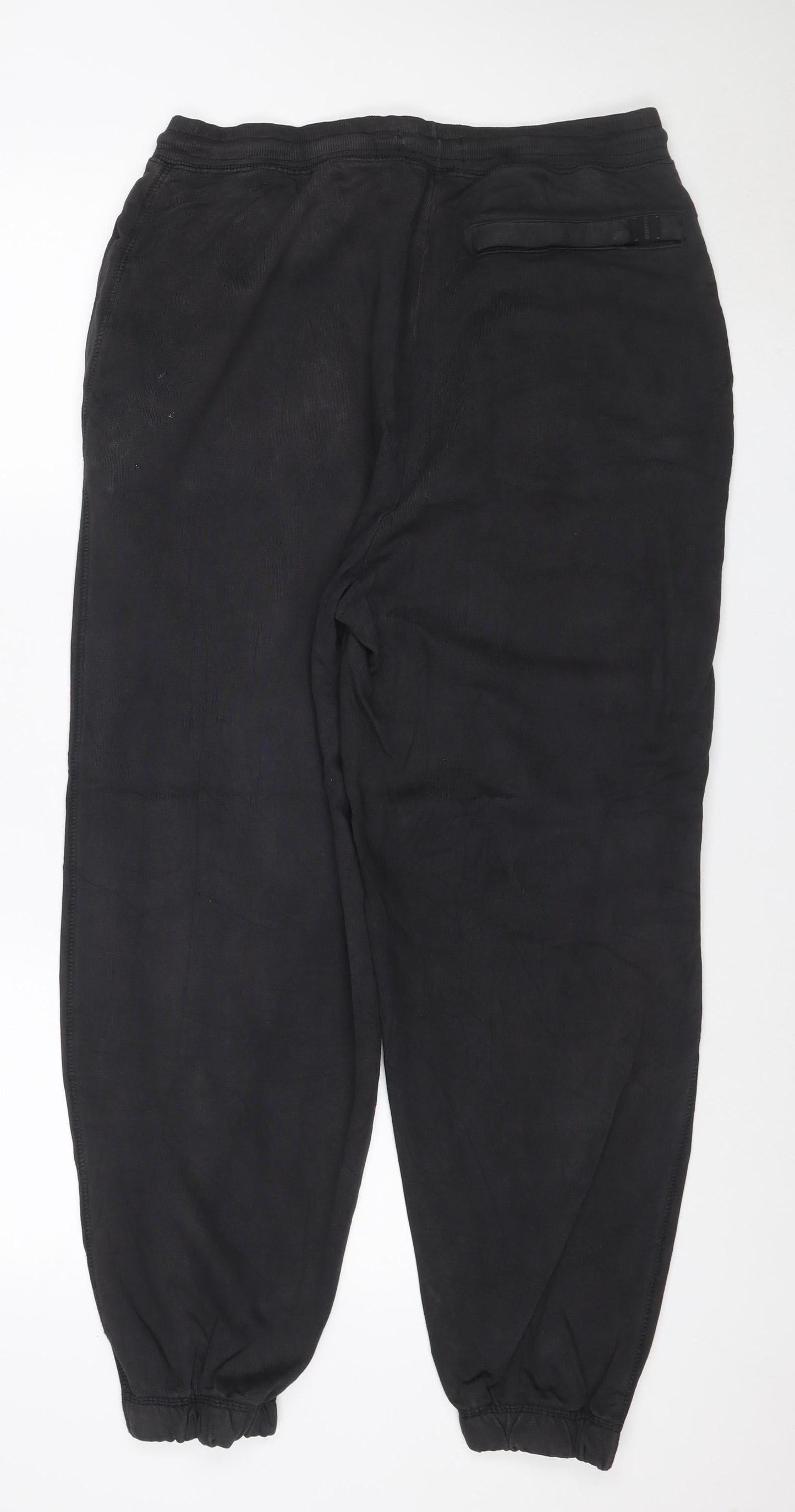 Pull&Bear Men’s Black M Cotton Stretch Jogger Sweatpants Drawstring
