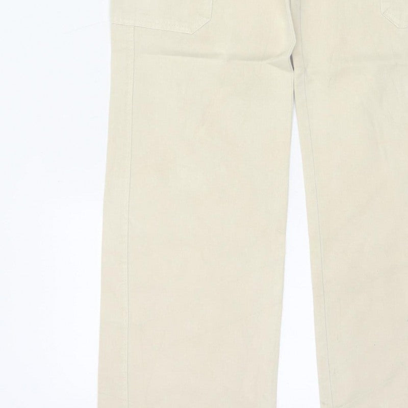 Zara Women’s Beige UK 6 Straight Leg Cargo Trousers