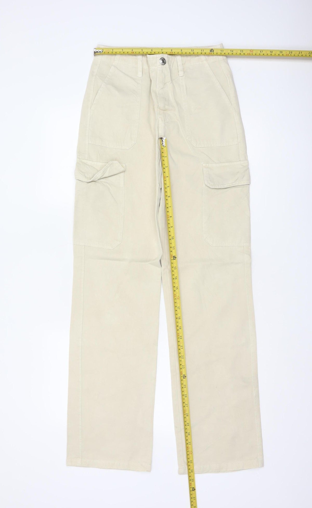 Zara Women’s Beige UK 6 Straight Leg Cargo Trousers