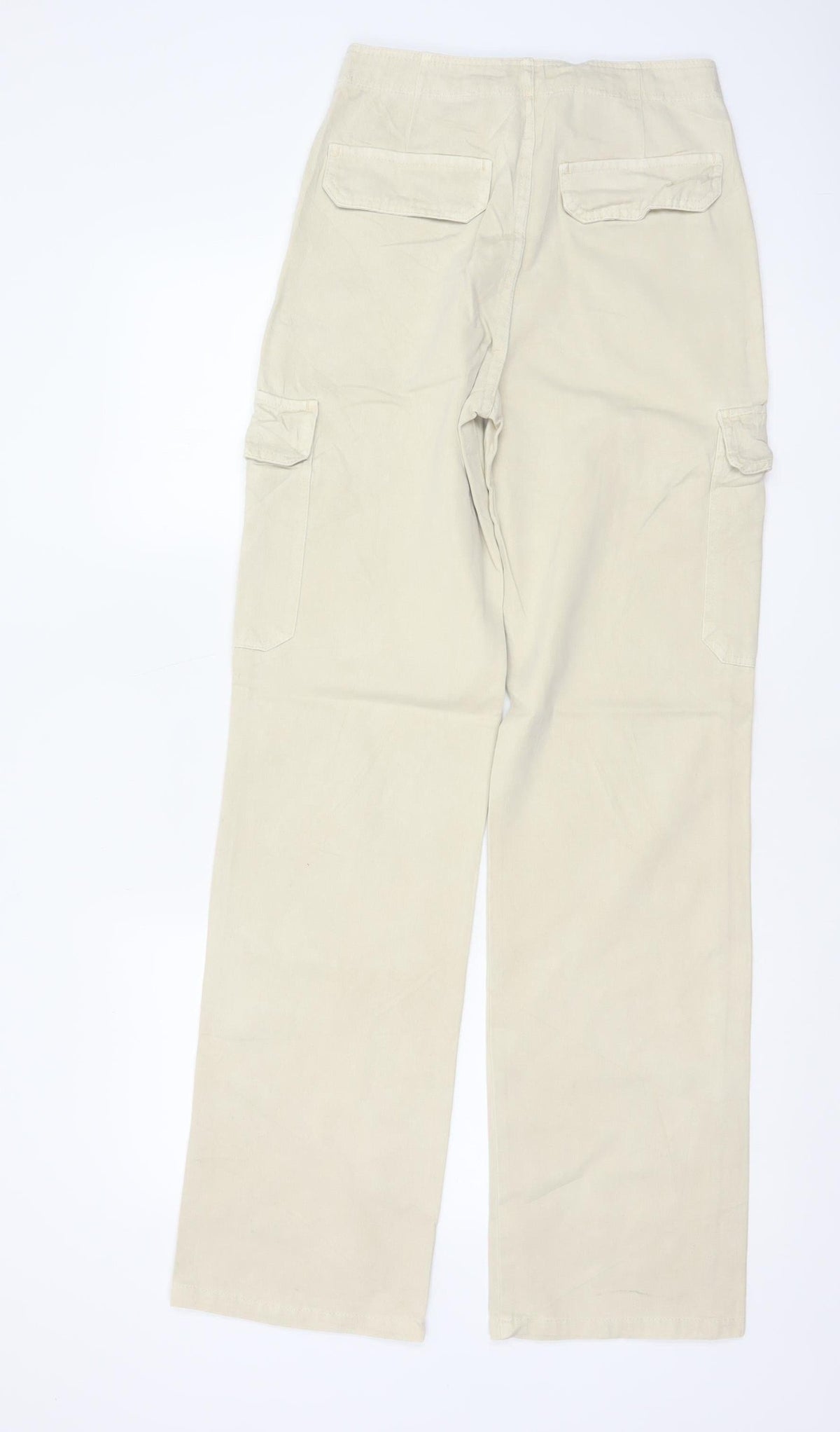 Zara Women’s Beige UK 6 Straight Leg Cargo Trousers