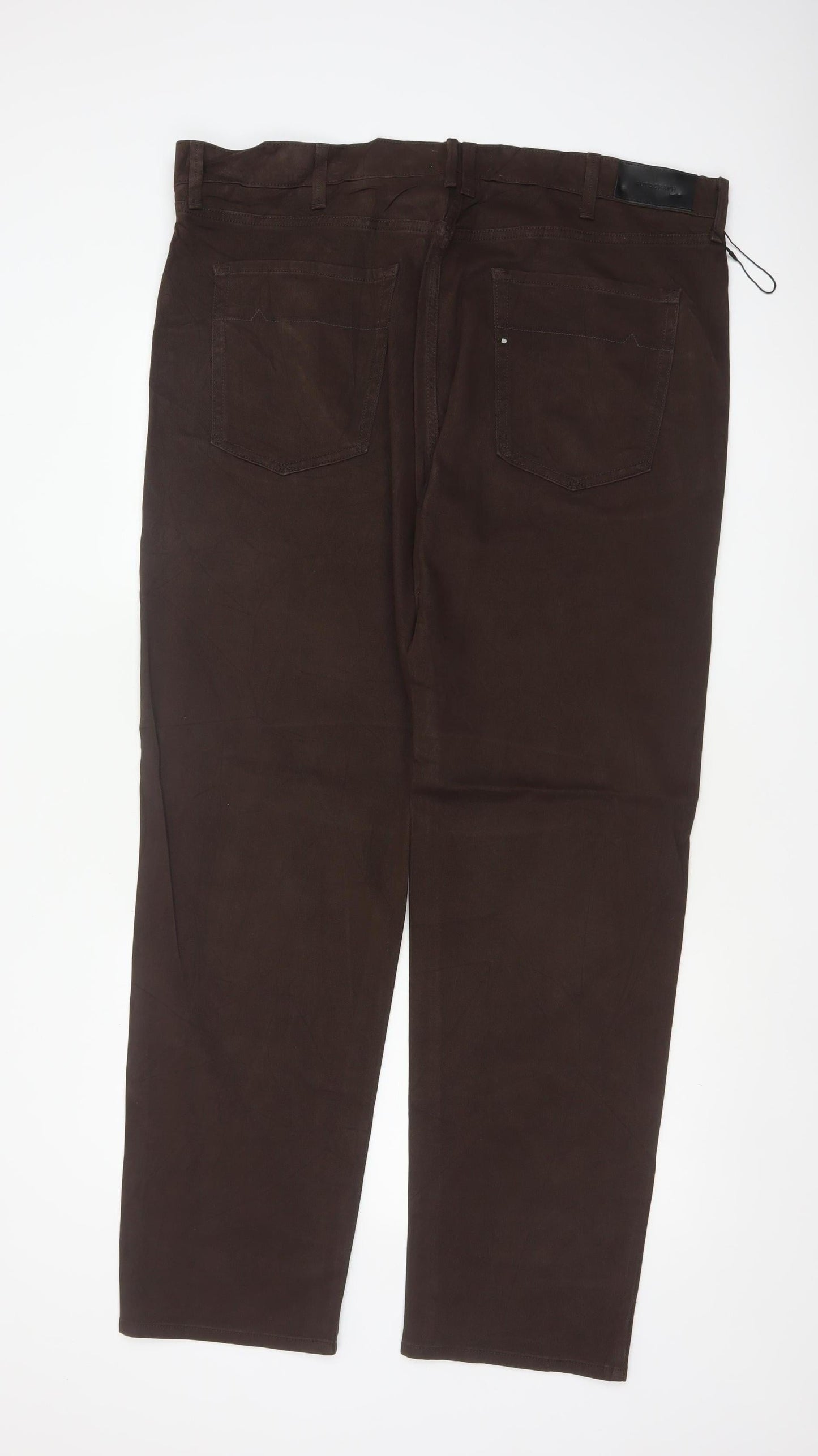 Autograph Men’s Brown Corduroy Straight Trousers W42 L33