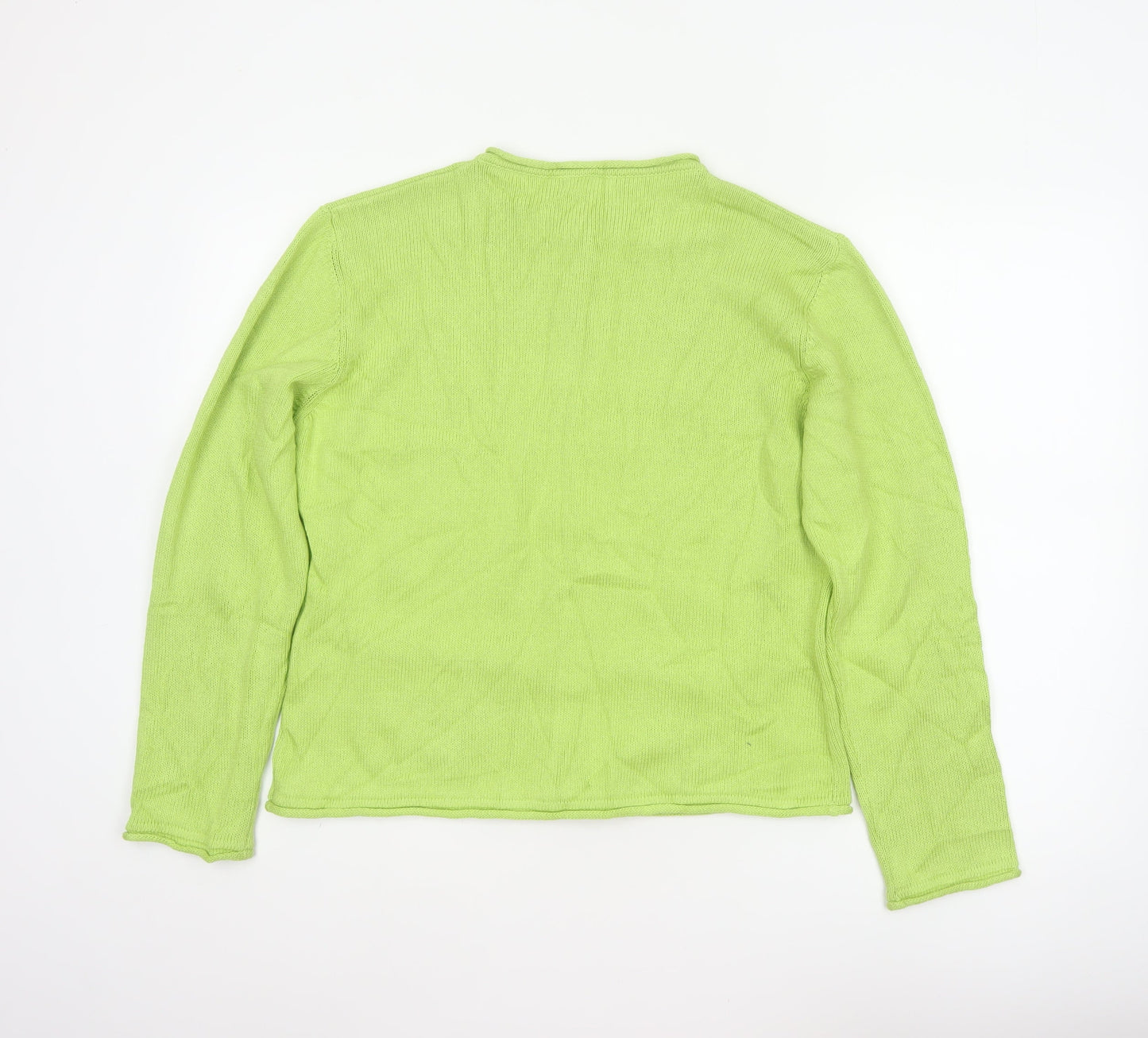 Per Una Women Green UK 18 Button Front Knit Cardigan Pockets