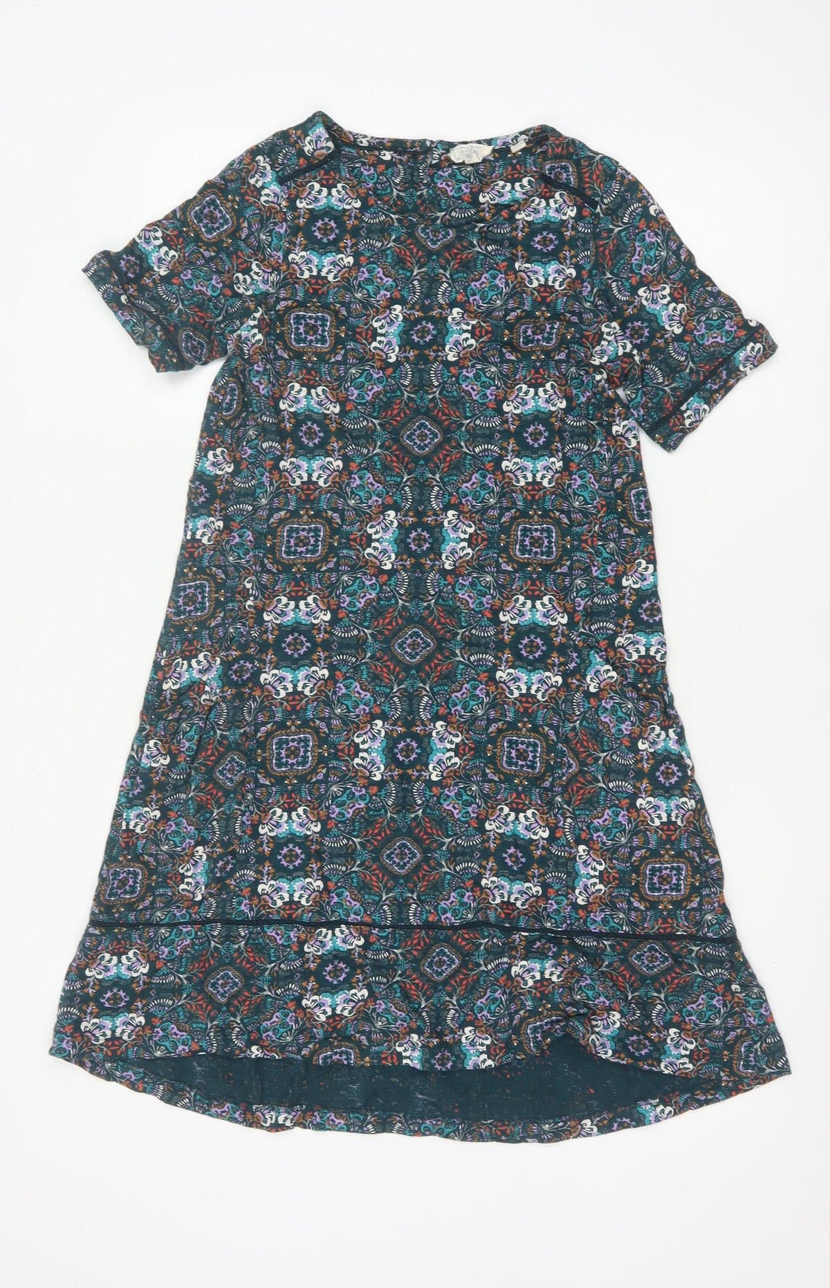 FatFace Women Multicoloured UK 6 Knee Length Floral A-Line Dress