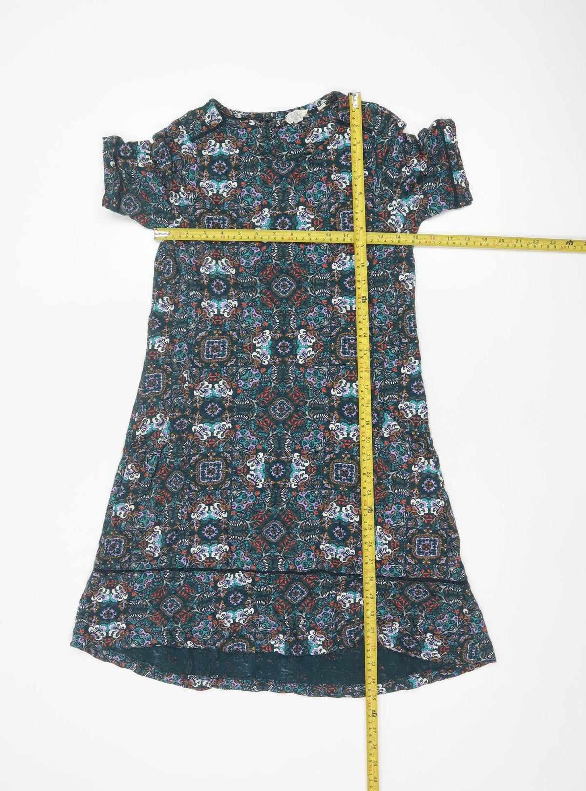 FatFace Women Multicoloured UK 6 Knee Length Floral A-Line Dress