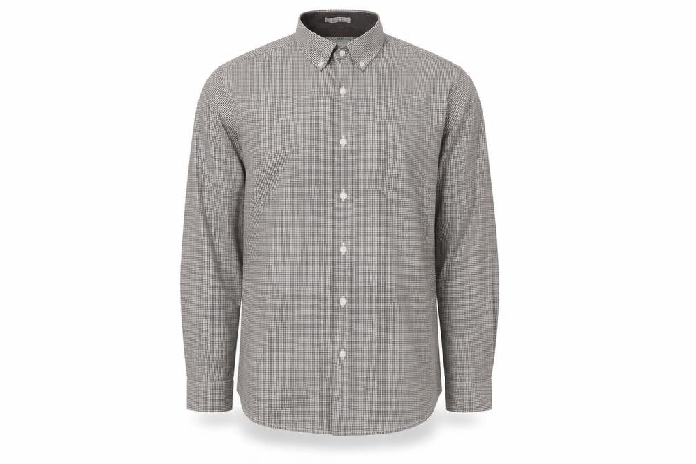 Lakeland Men’s Brown Check Cotton Button-Down Long Sleeve Shirt M