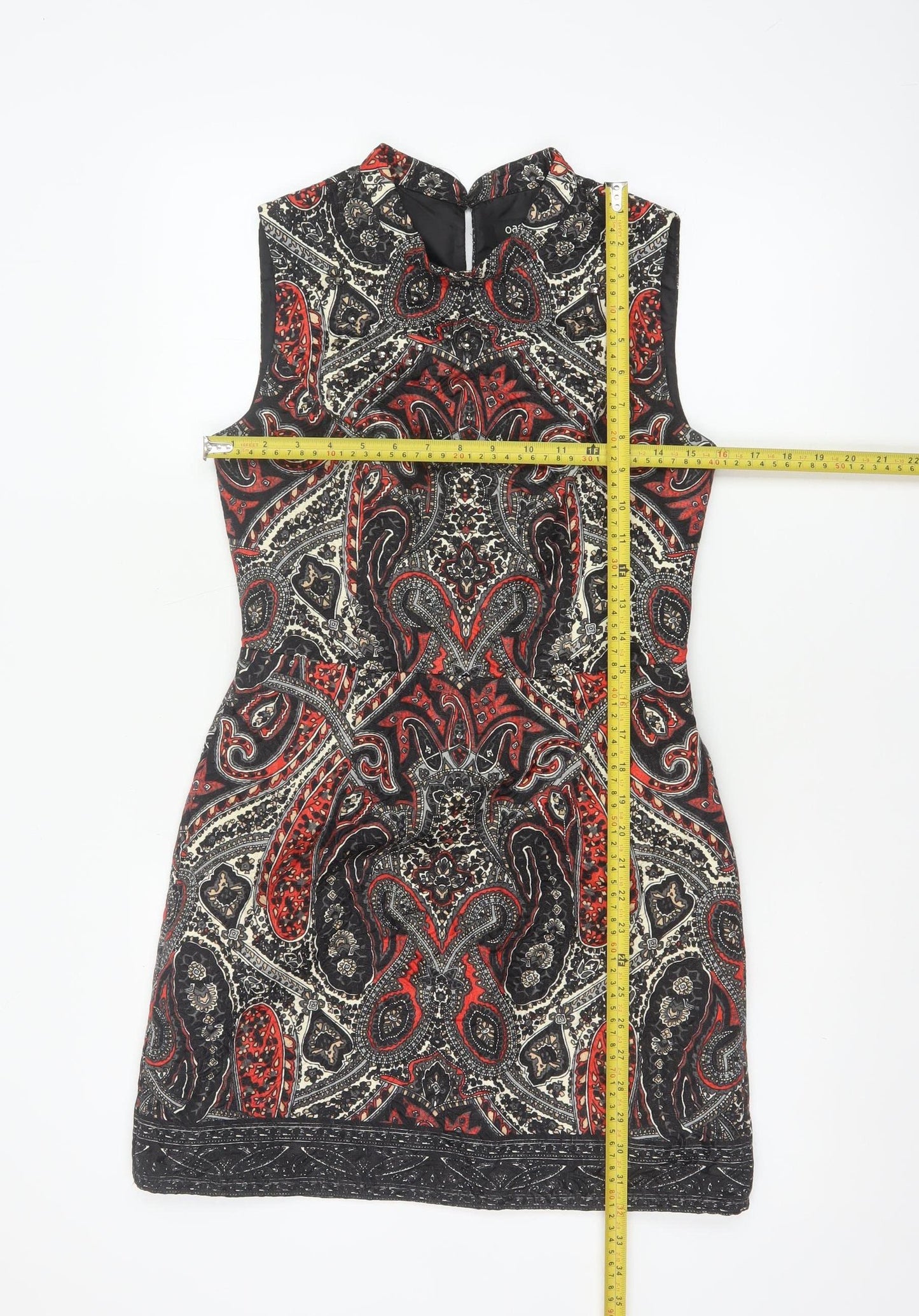 Oasis Women’s Multicoloured Paisley Sleeveless Sheath Dress UK 10