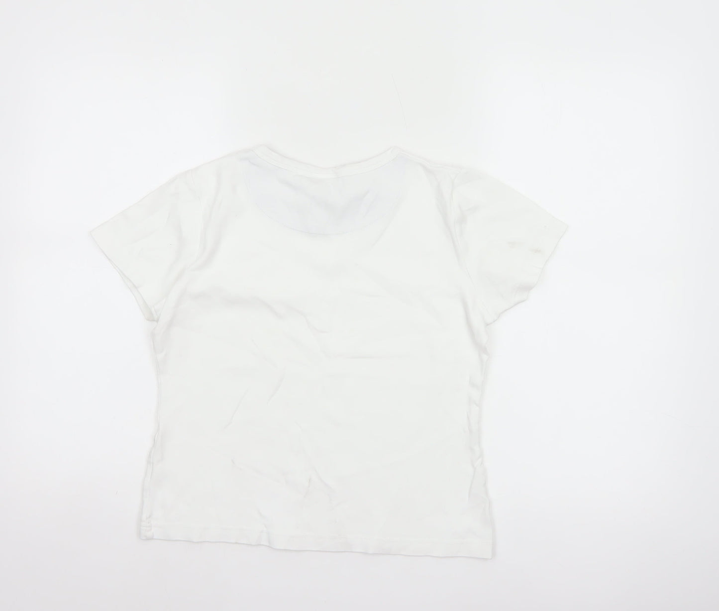LA Gear Women’s White Size 12 Basic Cotton Crew Neck T-Shirt