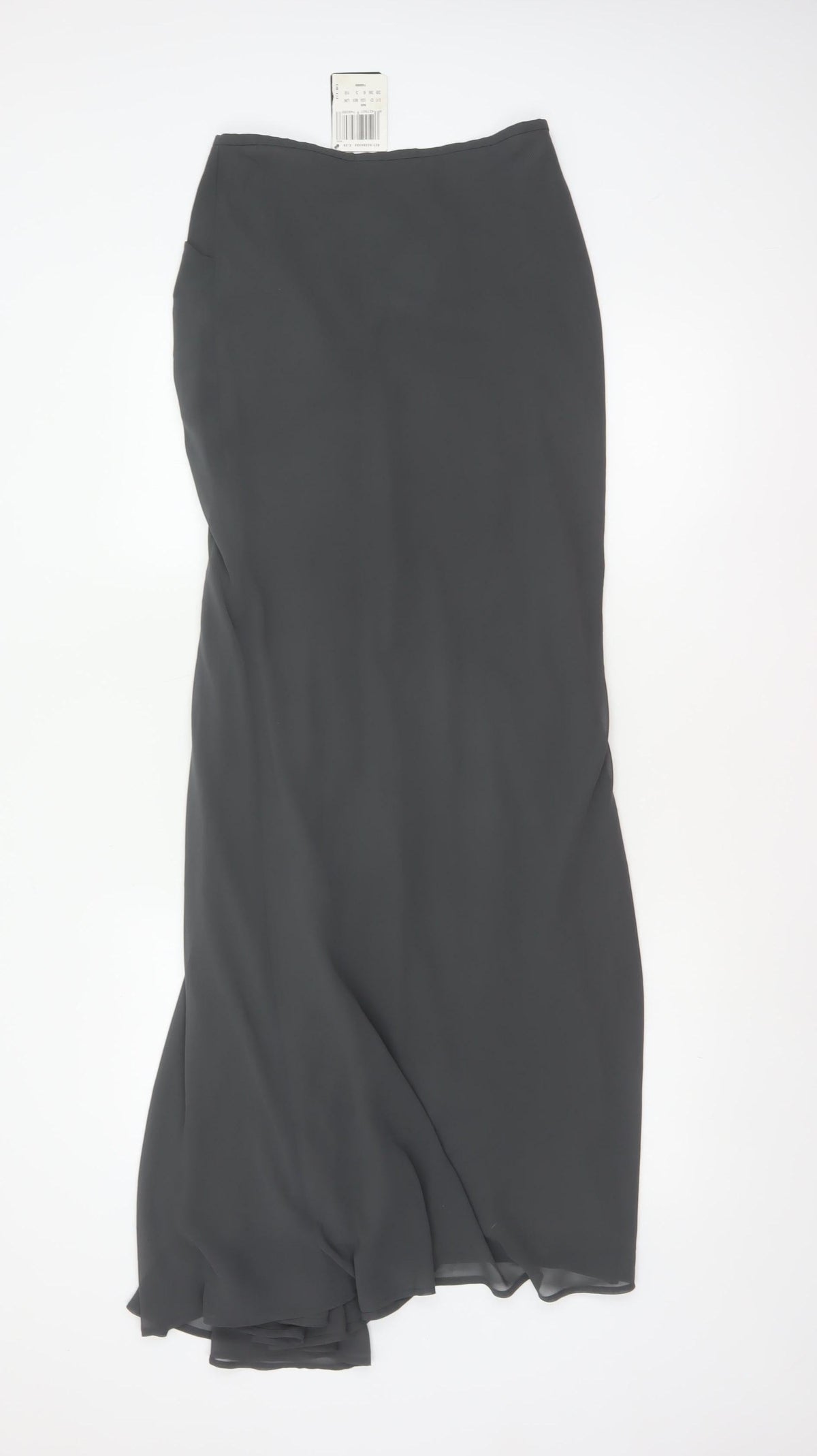 Mango Night Women Black UK 10 Long Wrap Flare Formal Skirt