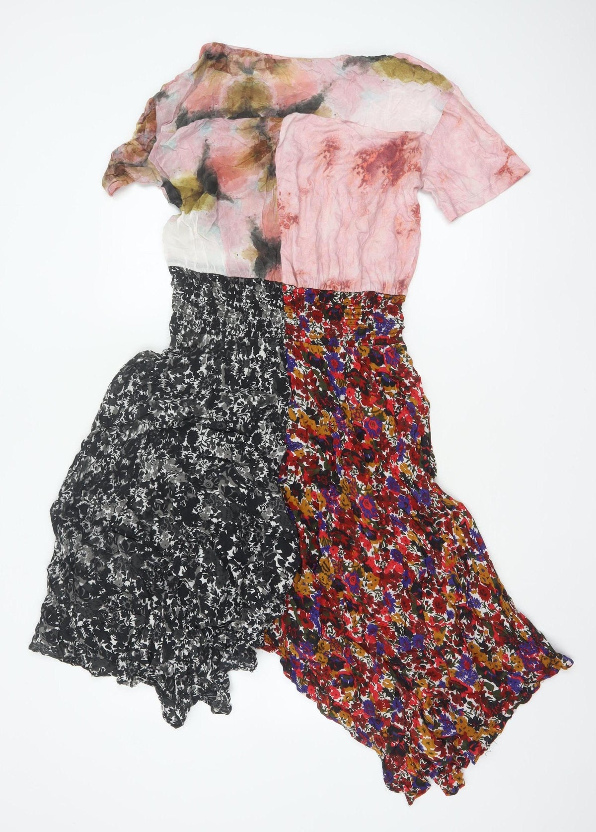 Desigual Women’s Multicoloured L Maxi Asymmetric Floral Dress
